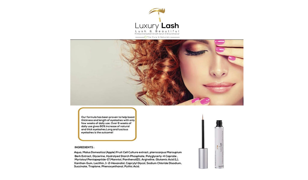 Luxury Lash Eye Lash Serum - An Advanced Eyelash Growth Serum – Longer, Thicker, Fuller Lashes